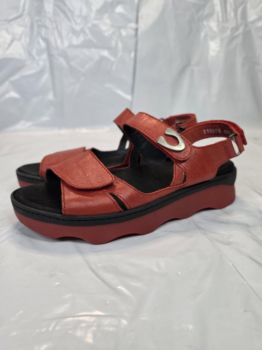 Wolky Medusa Sandals Womens SZ-9 Shoe Platform Slingback Wedge Heels Hook & Loop